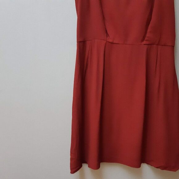 Kensie Red Pleated A-Line Mini Dress - Picture 3 of 5